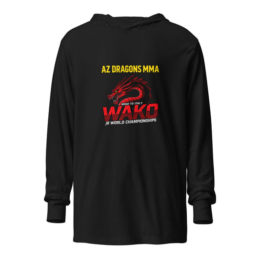 Performance | Hooded Long Sleeve T Shirt | AZ DRAGONS MMA | Vanguard Logo