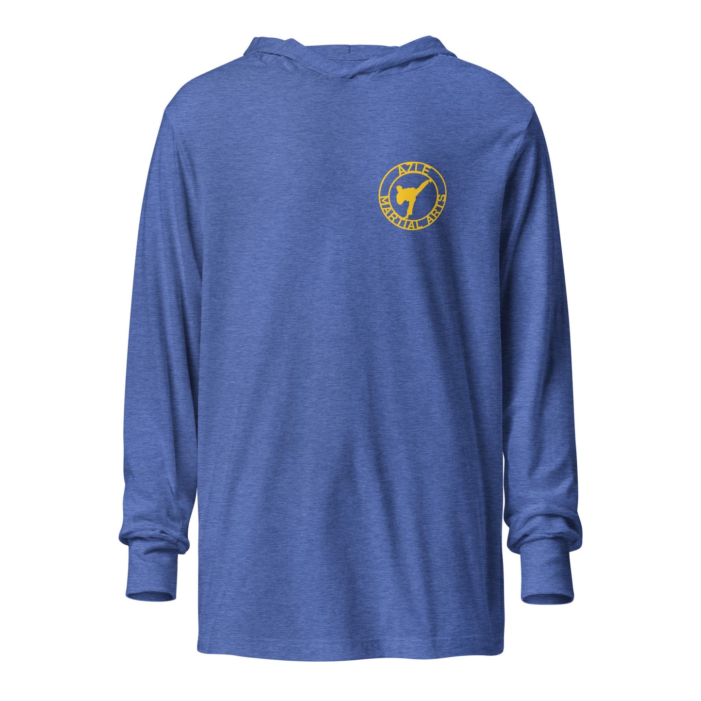 Performance | Hooded Long Sleeve T Shirt | Azle Martial Arts | Dojo Roundel Logo