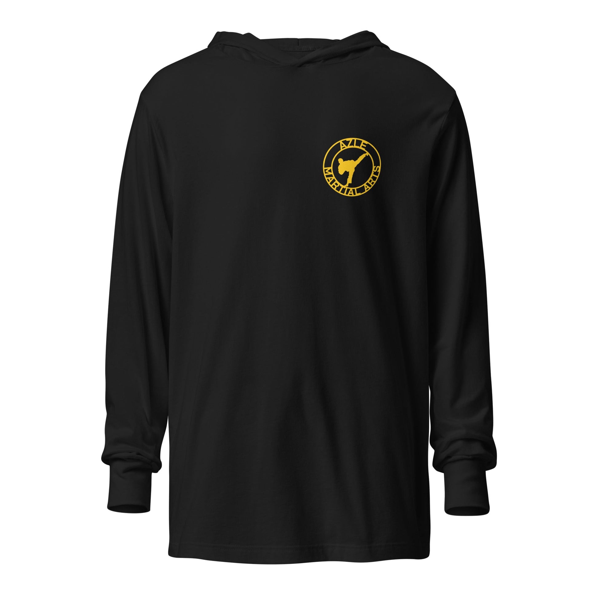 Performance | Hooded Long Sleeve T Shirt | Azle Martial Arts | Dojo Roundel Logo