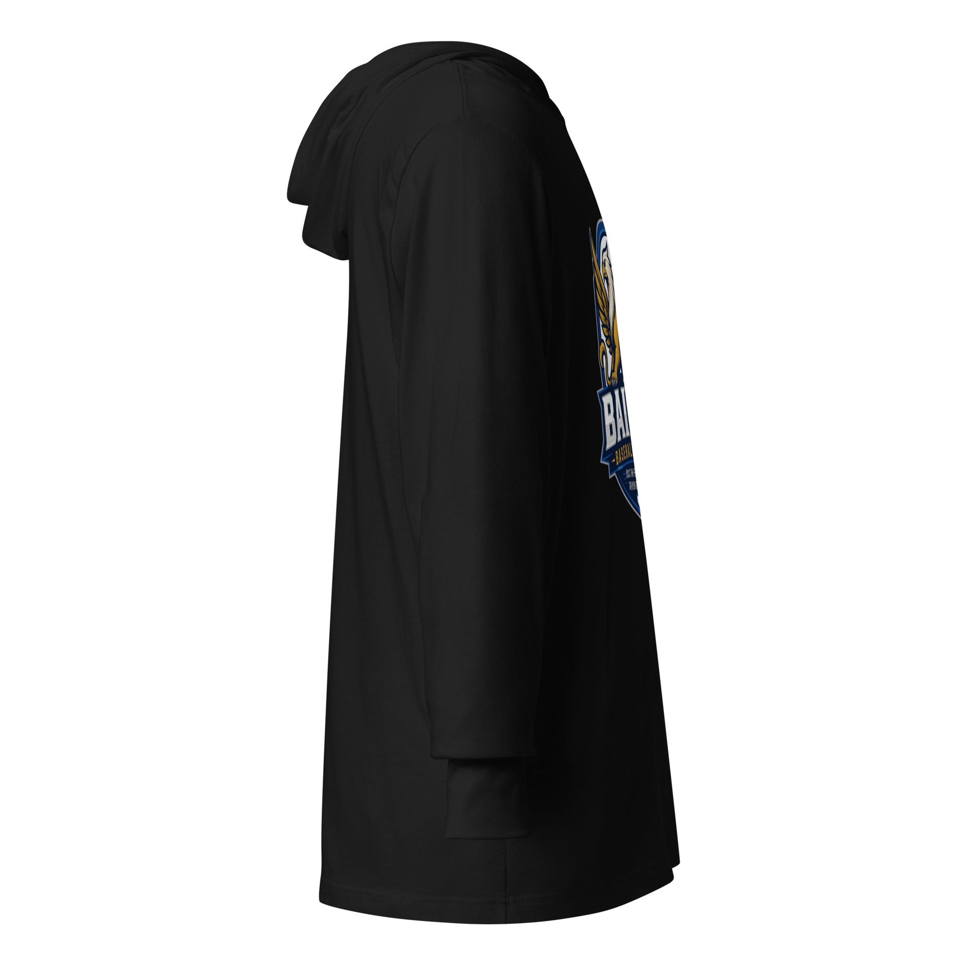 Performance | Hooded Long Sleeve T Shirt | Bailey Baseball Academy | Shield Logo