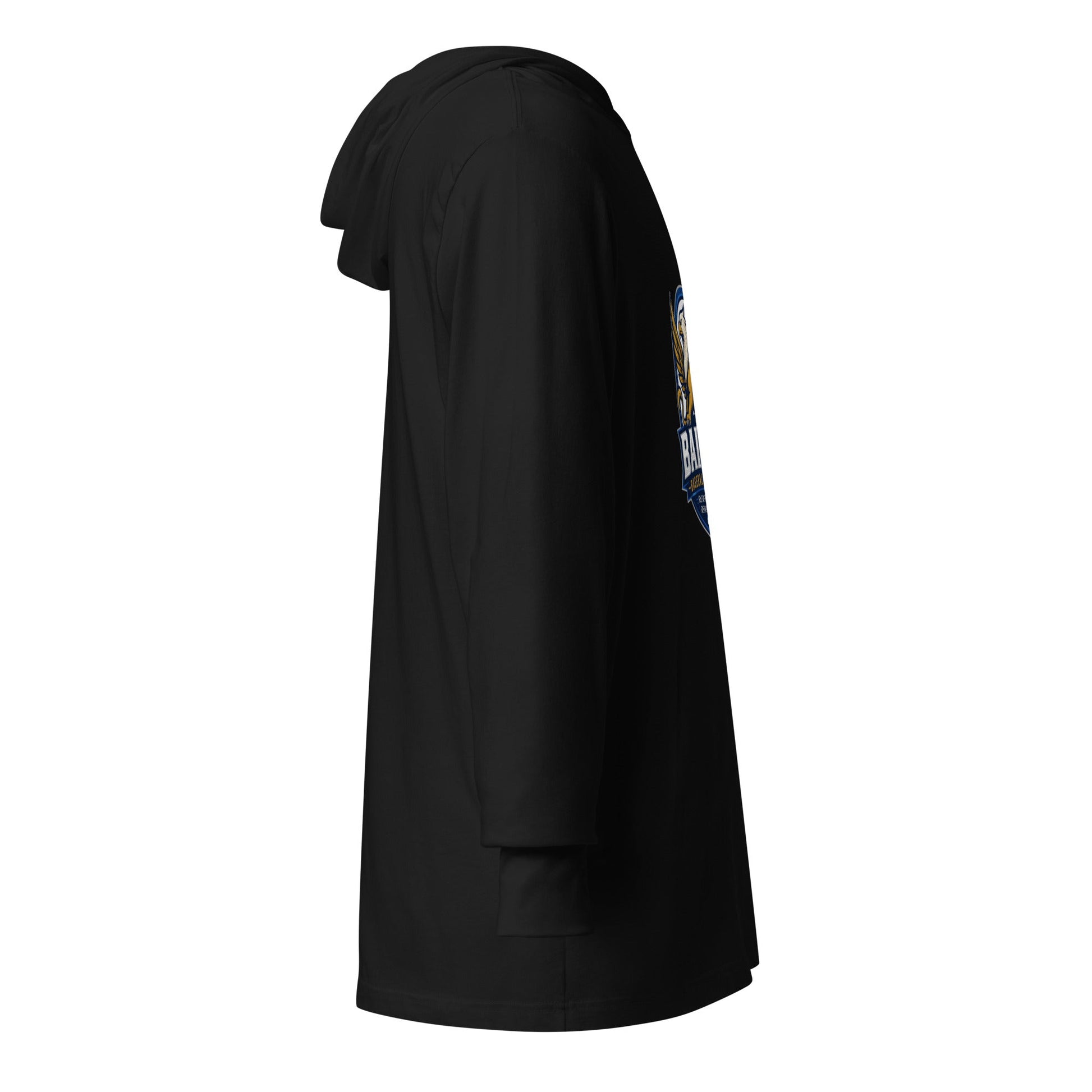 Performance | Hooded Long Sleeve T Shirt | Bailey Baseball Academy | Shield Logo