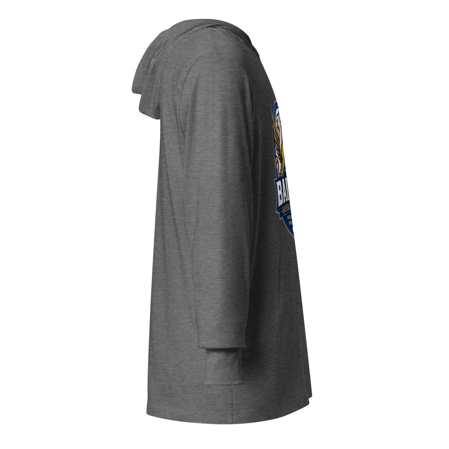 Performance | Hooded Long Sleeve T Shirt | Bailey Baseball Academy | Shield Logo