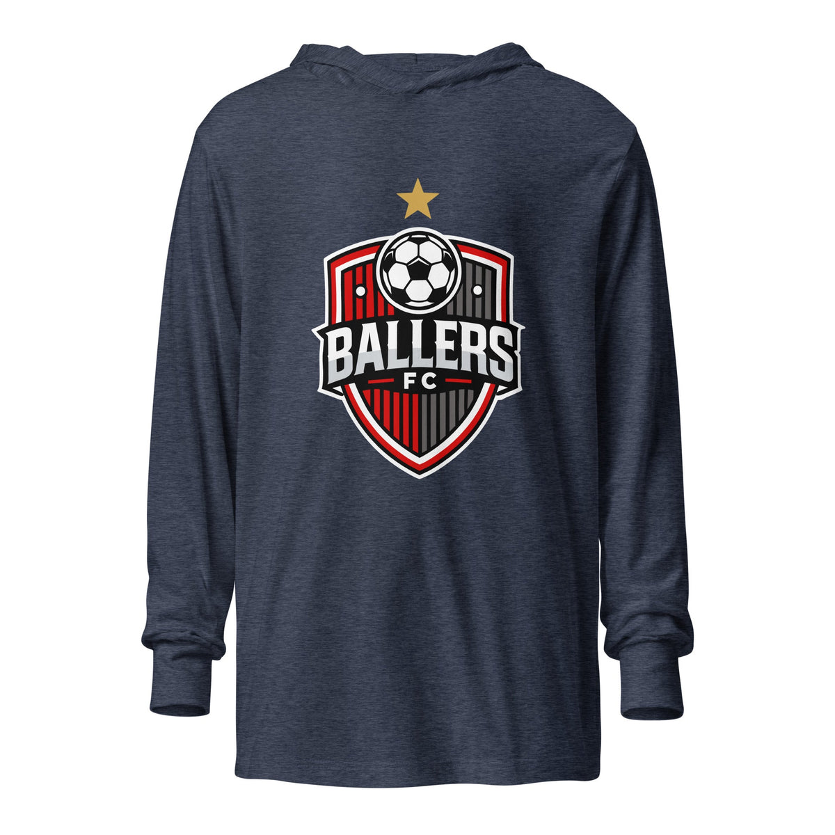 Performance | Hooded Long Sleeve T Shirt | Ballers FC | Shield Logo