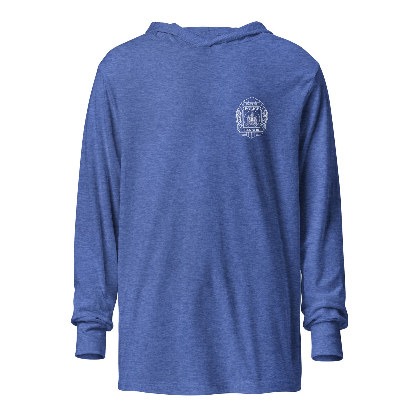 Performance | Hooded Long Sleeve T Shirt | Bangor PD | Badge Logo