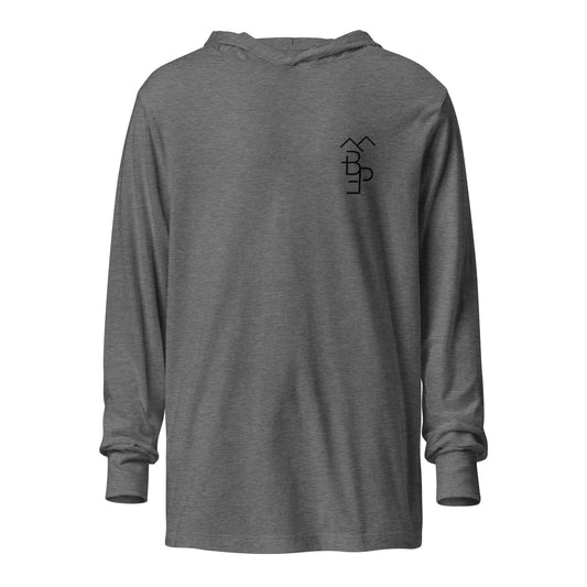 Performance | Hooded Long Sleeve T Shirt | Bare Peak Farm | Alt Logo
