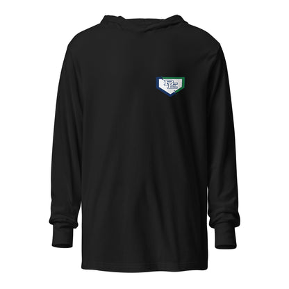 Performance | Hooded Long Sleeve T Shirt | BE Softball | Plate Logo