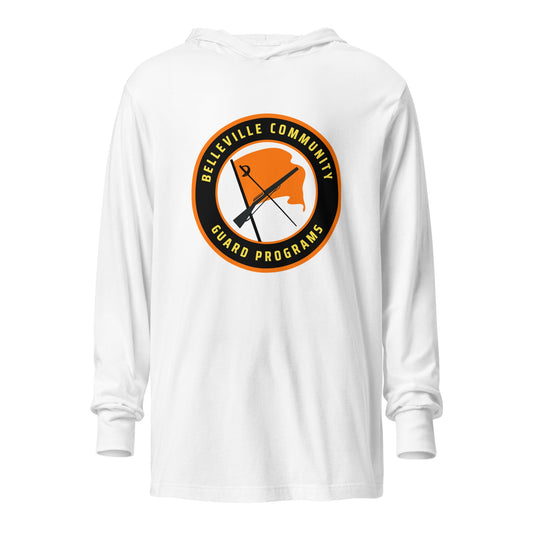 Performance | Hooded Long Sleeve T Shirt | Belleville Community Guard Programs | Badge Logo