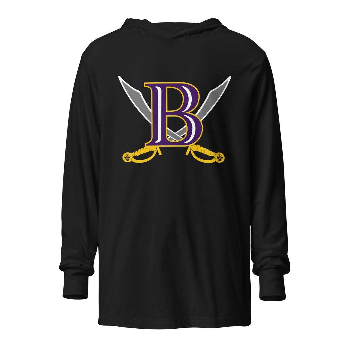 Performance | Hooded Long Sleeve T Shirt | Belton Youth Football Pirates | Vanguard Logo