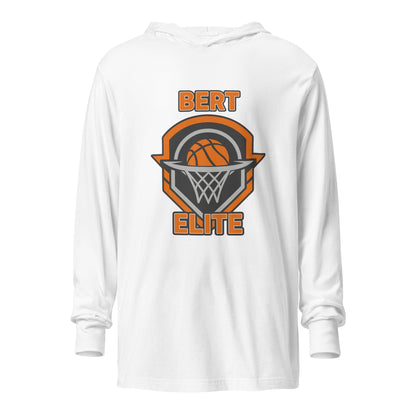 Performance | Hooded Long Sleeve T Shirt | Bert Elite AAU | Hoop Badge Logo