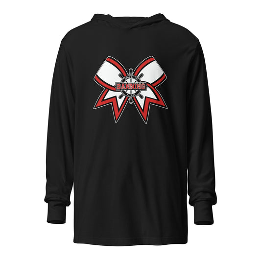 Performance | Hooded Long Sleeve T Shirt | BHS Coed Cheer | Bow Logo