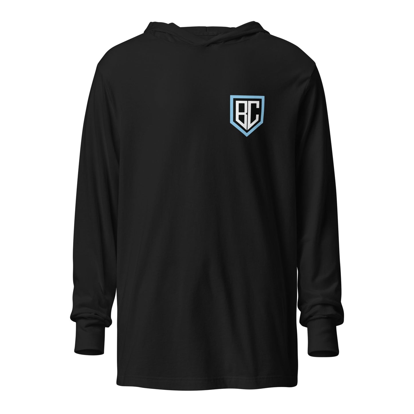 Performance | Hooded Long Sleeve T Shirt | Blue Collar Softball 2034 | Emblem Logo