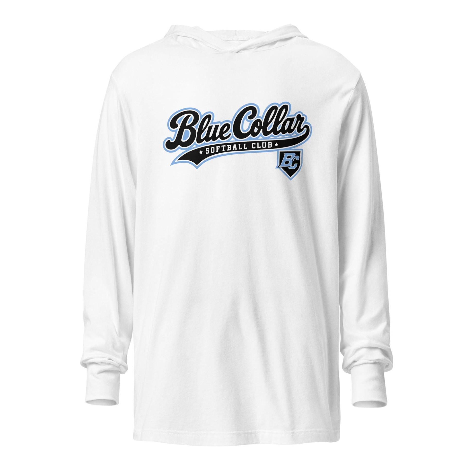 Performance | Hooded Long Sleeve T Shirt | Blue Collar Softball 2034 | Foundry Logo
