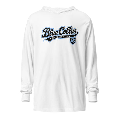 Performance | Hooded Long Sleeve T Shirt | Blue Collar Softball 2034 | Foundry Logo