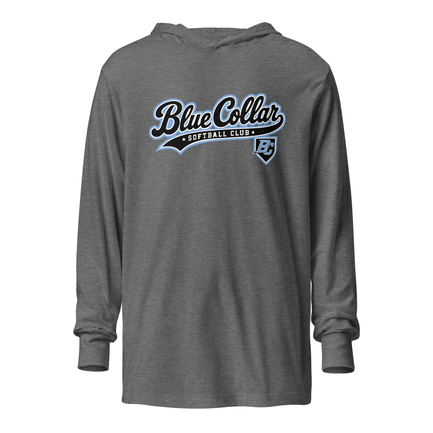 Performance | Hooded Long Sleeve T Shirt | Blue Collar Softball 2034 | Foundry Logo
