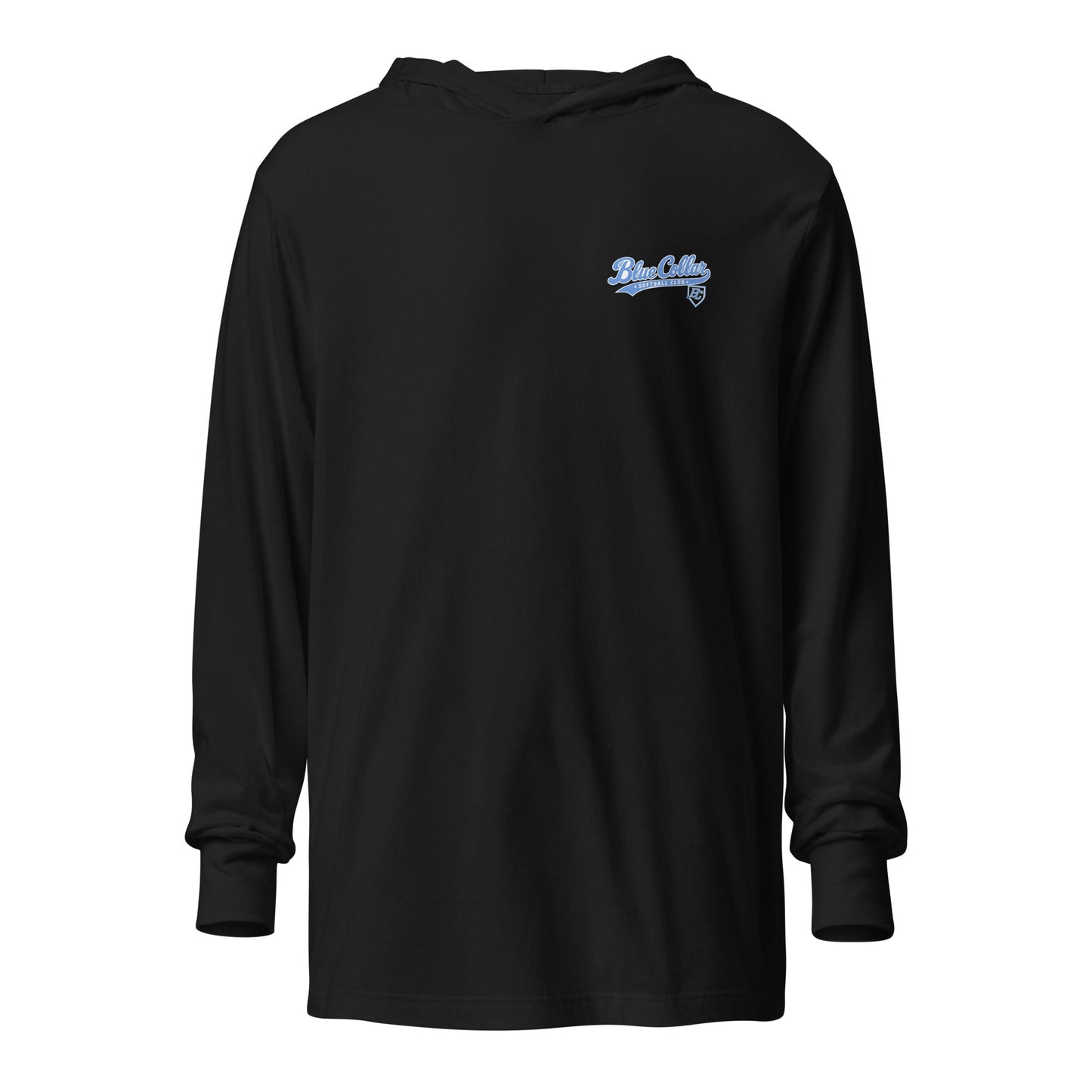 Performance | Hooded Long Sleeve T Shirt | Blue Collar Softball 2034 | Ironclad Logo