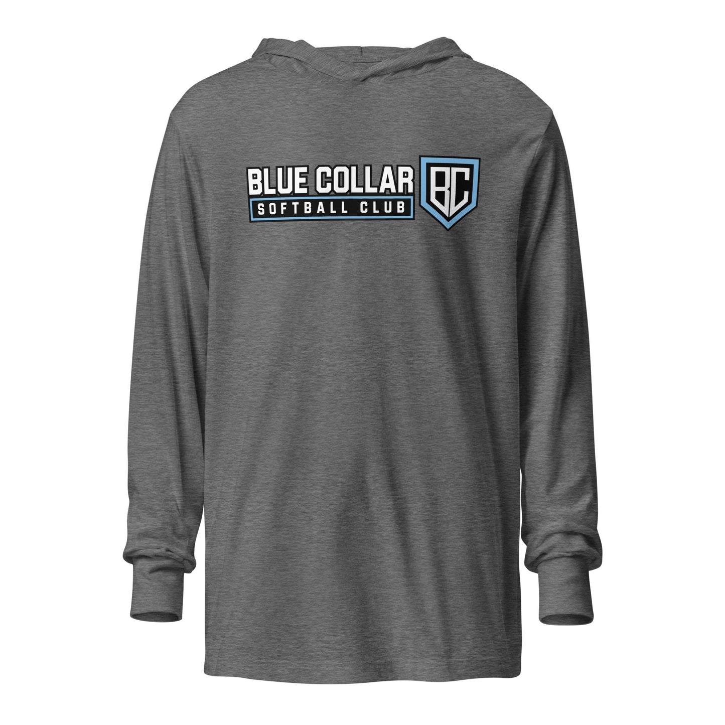 Performance | Hooded Long Sleeve T Shirt | Blue Collar Softball 2034 | Vanguard Logo
