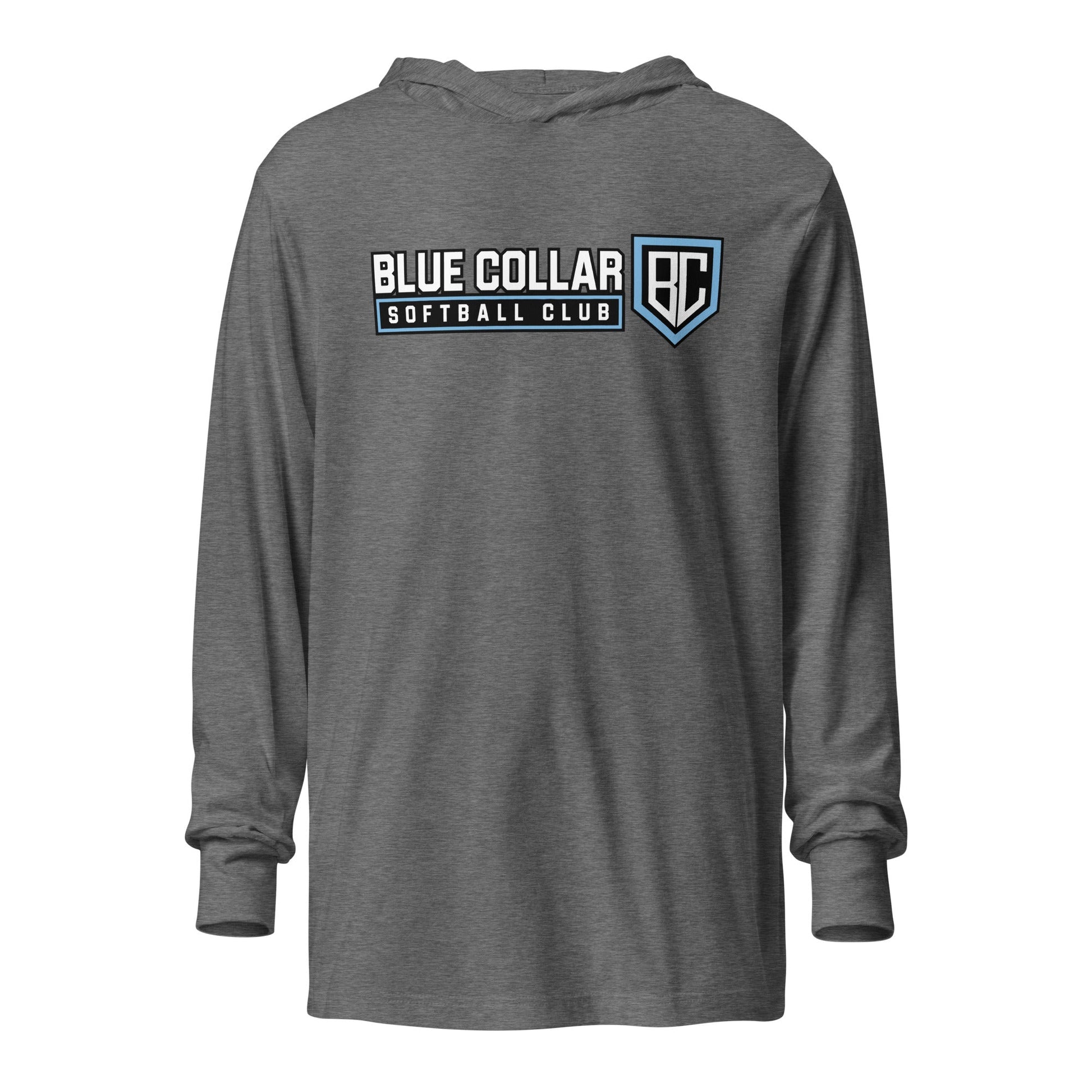 Performance | Hooded Long Sleeve T Shirt | Blue Collar Softball 2034 | Vanguard Logo