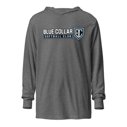 Performance | Hooded Long Sleeve T Shirt | Blue Collar Softball 2034 | Vanguard Logo