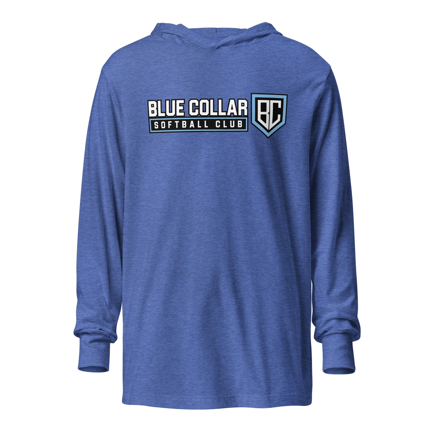 Performance | Hooded Long Sleeve T Shirt | Blue Collar Softball 2034 | Vanguard Logo