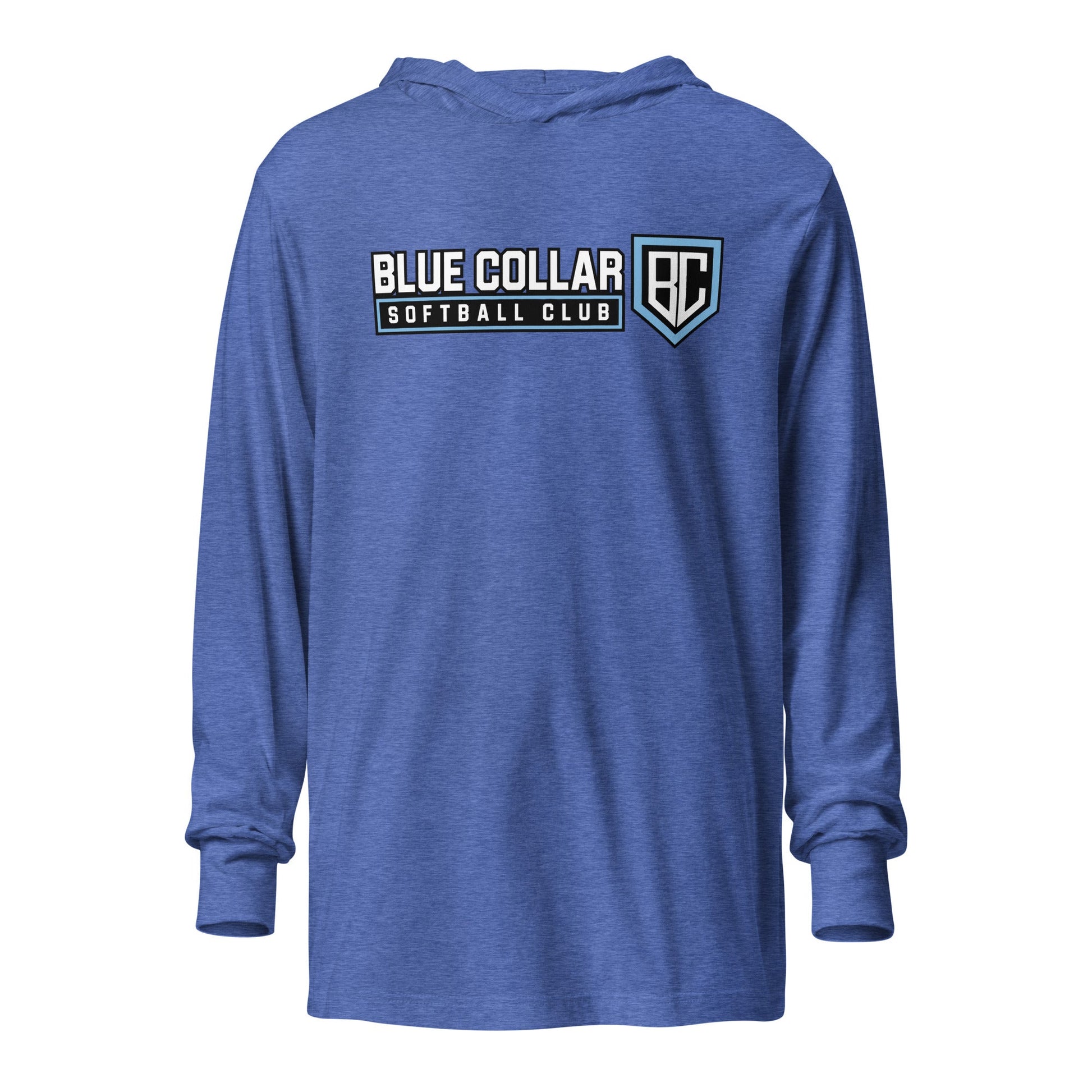 Performance | Hooded Long Sleeve T Shirt | Blue Collar Softball 2034 | Vanguard Logo