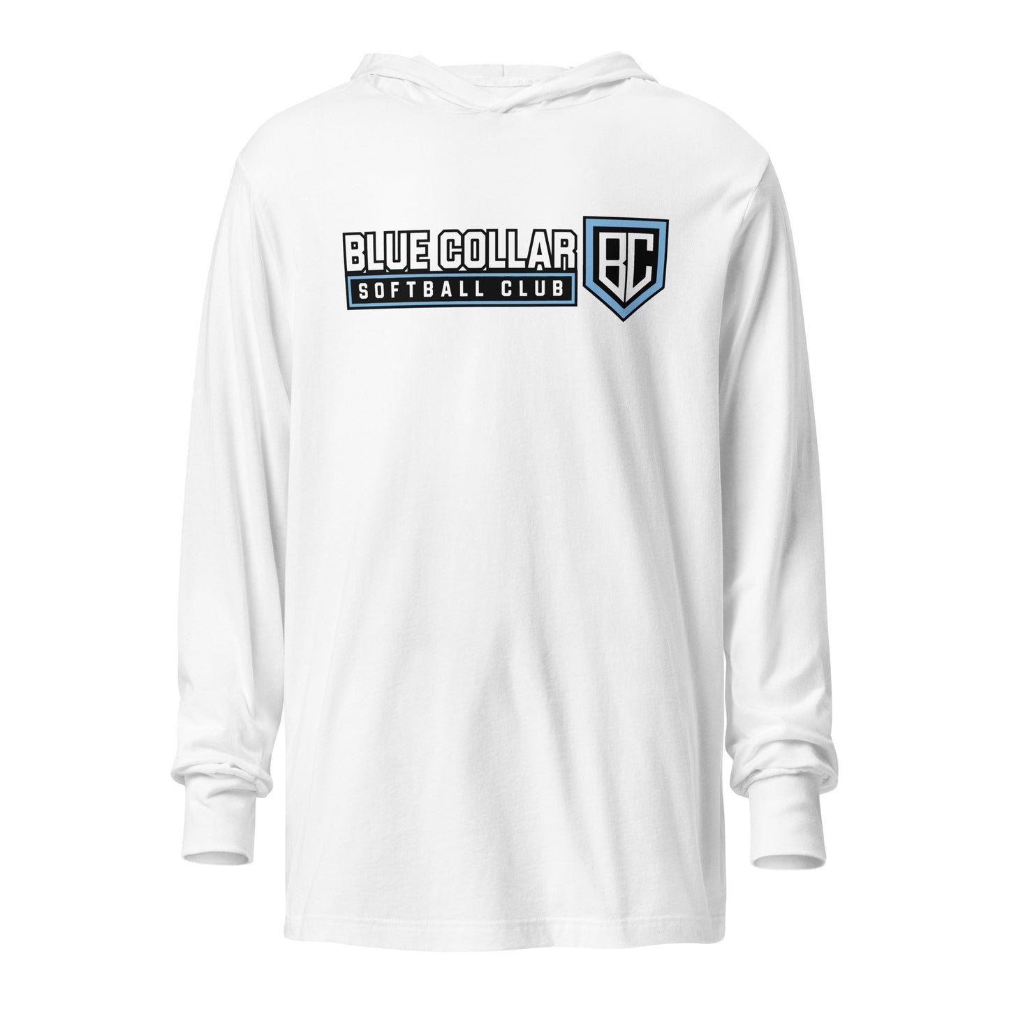 Performance | Hooded Long Sleeve T Shirt | Blue Collar Softball 2034 | Vanguard Logo