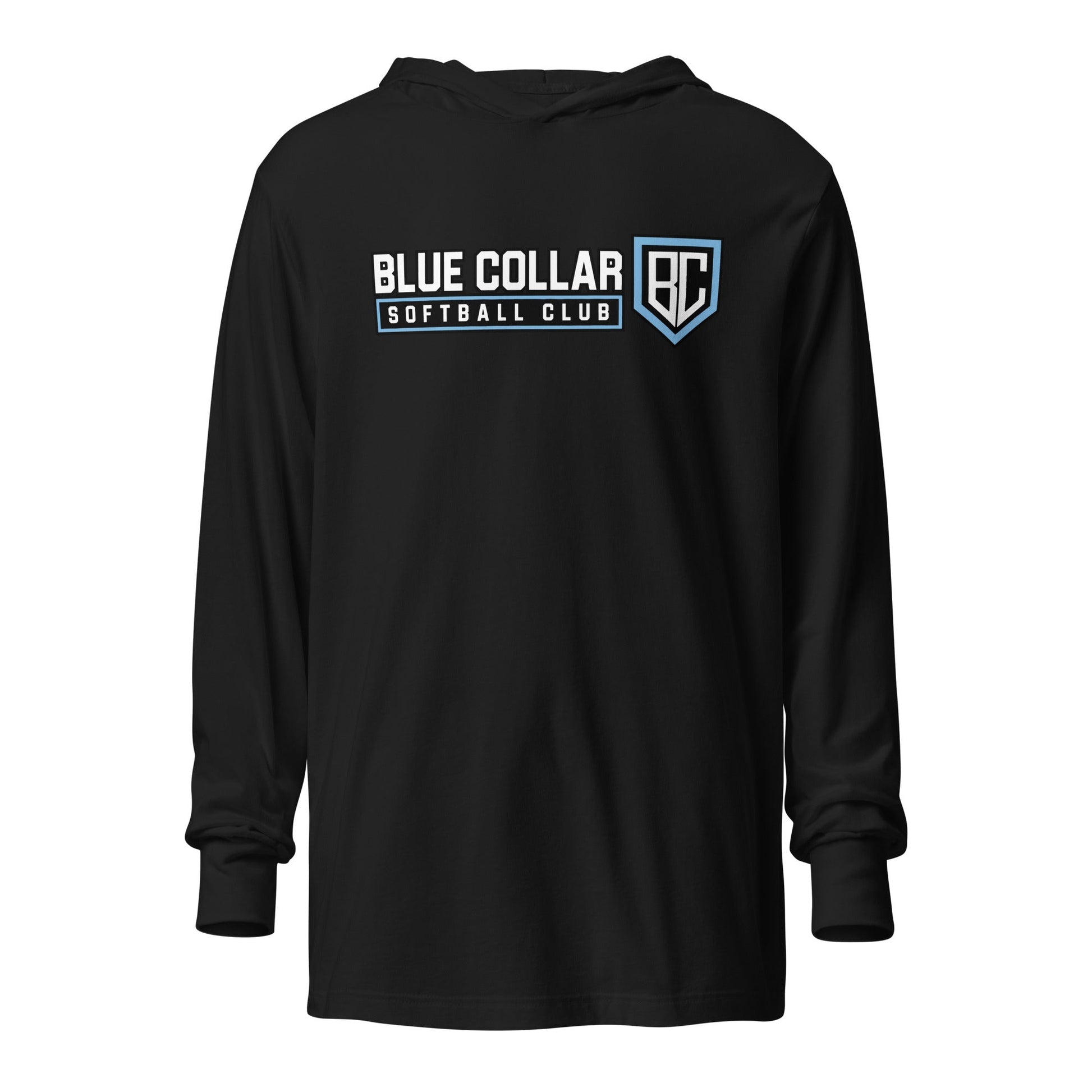Performance | Hooded Long Sleeve T Shirt | Blue Collar Softball 2034 | Vanguard Logo