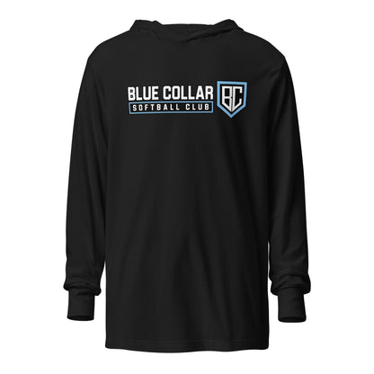Performance | Hooded Long Sleeve T Shirt | Blue Collar Softball 2034 | Vanguard Logo