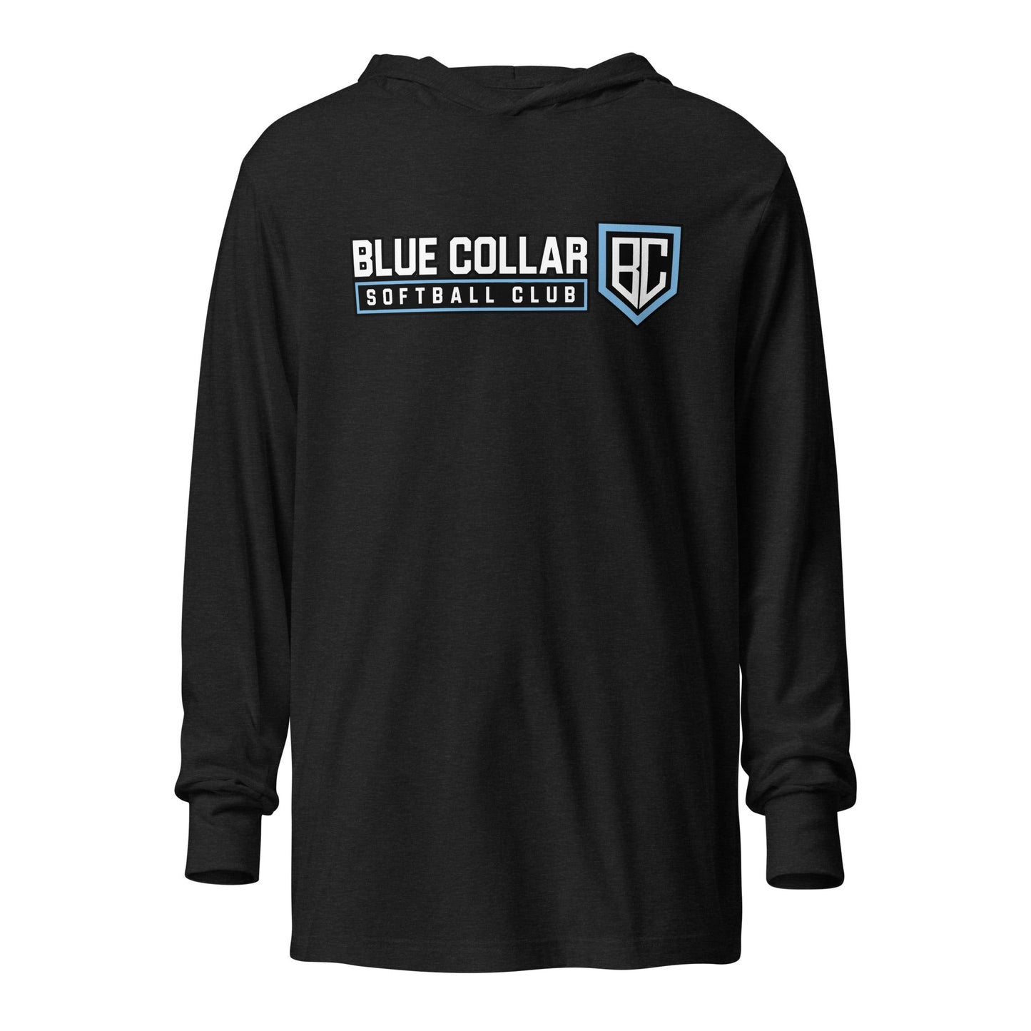 Performance | Hooded Long Sleeve T Shirt | Blue Collar Softball 2034 | Vanguard Logo