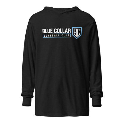 Performance | Hooded Long Sleeve T Shirt | Blue Collar Softball 2034 | Vanguard Logo