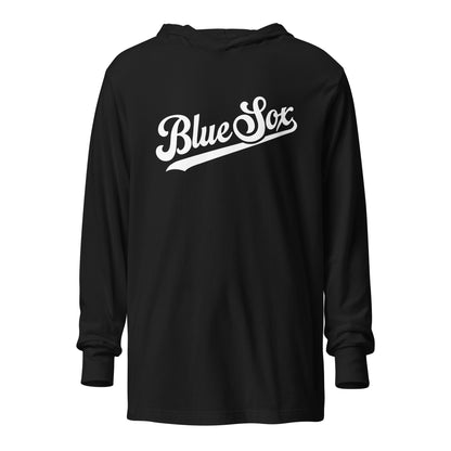 Performance | Hooded Long Sleeve T Shirt | Blue Sox | Script Logo