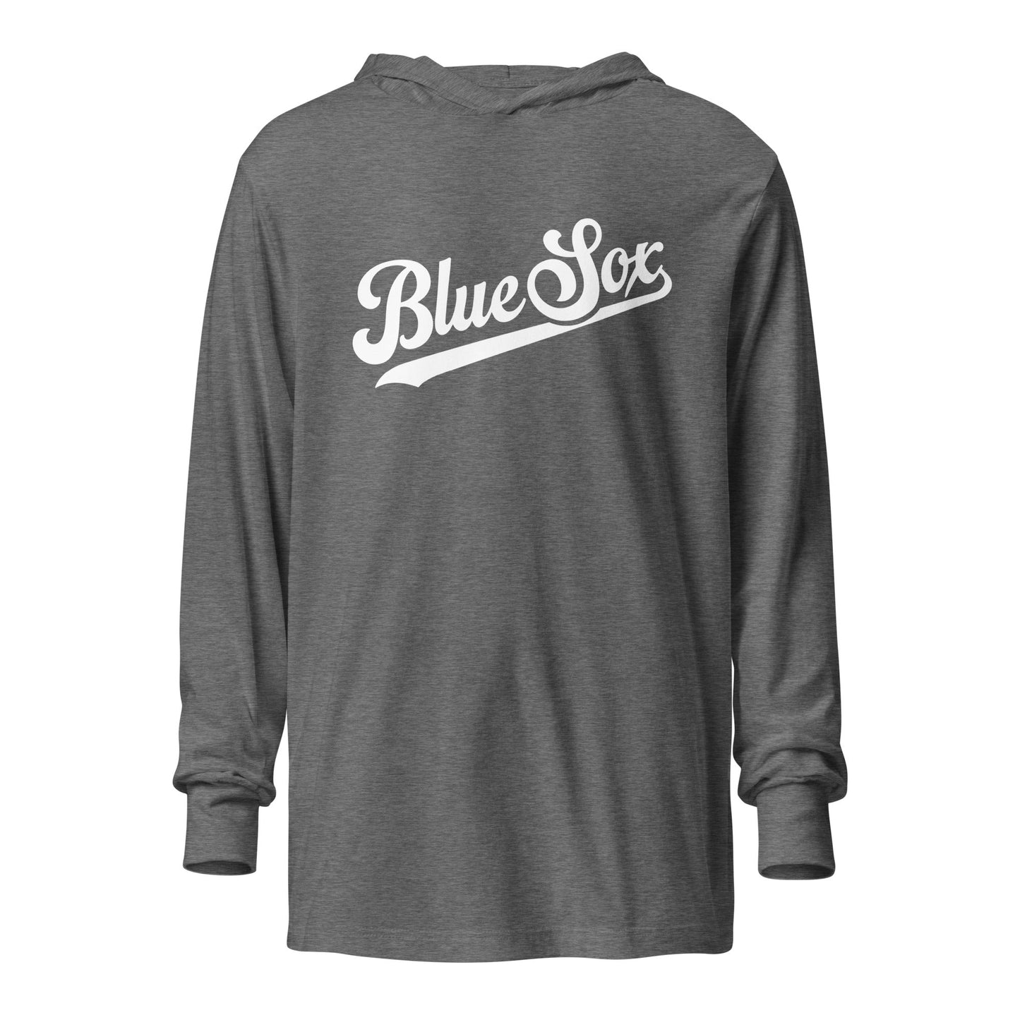Performance | Hooded Long Sleeve T Shirt | Blue Sox | Script Logo