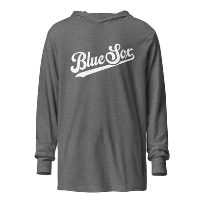 Performance | Hooded Long Sleeve T Shirt | Blue Sox | Script Logo