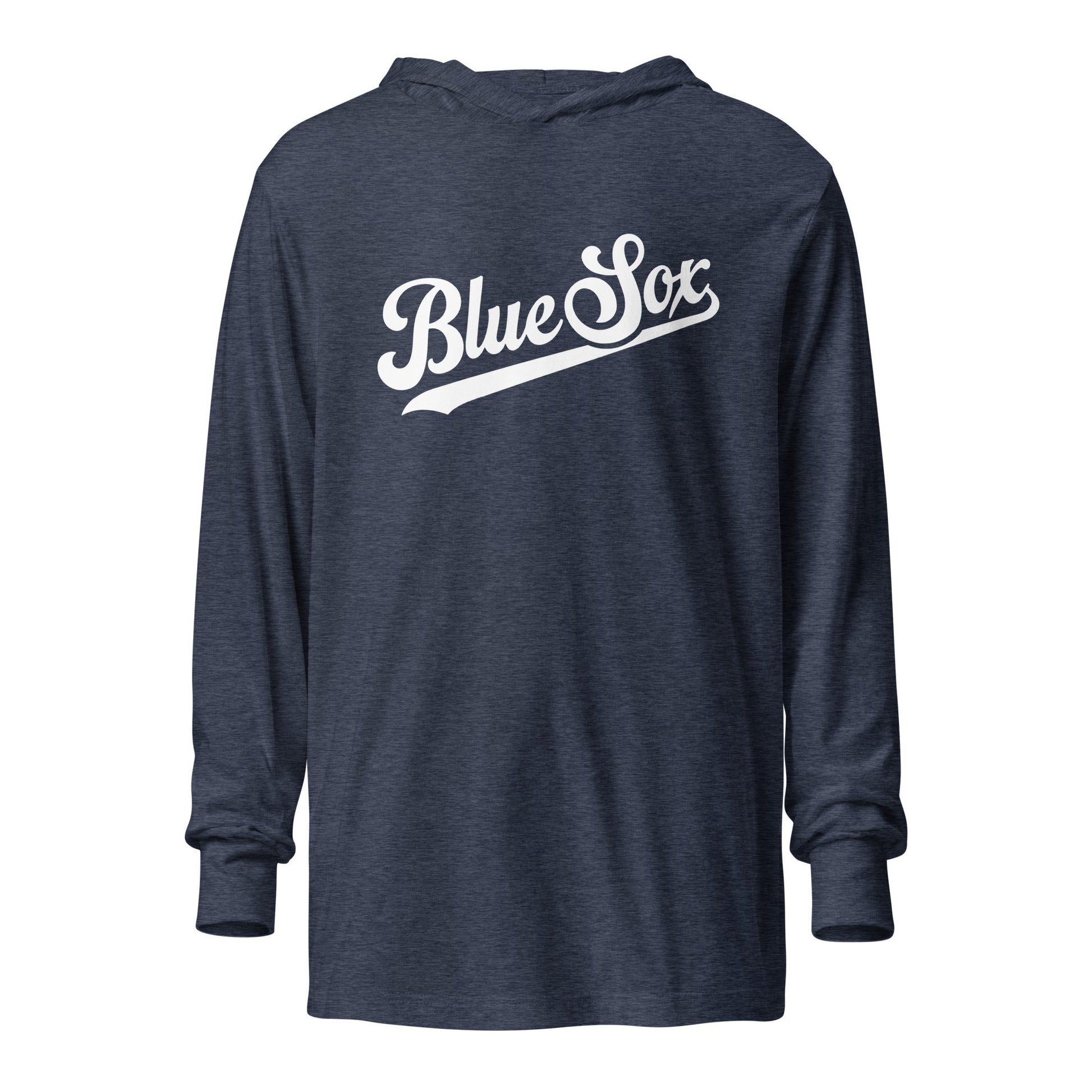 Performance | Hooded Long Sleeve T Shirt | Blue Sox | Script Logo