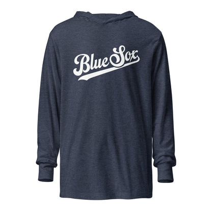 Performance | Hooded Long Sleeve T Shirt | Blue Sox | Script Logo