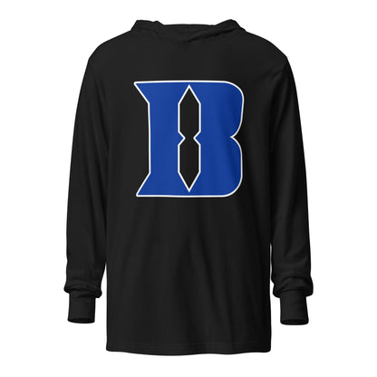 Performance | Hooded Long Sleeve T Shirt | Blueblacks Football Club | B-Mark Logo