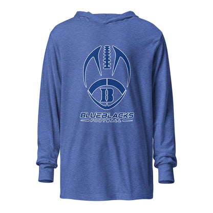 Performance | Hooded Long Sleeve T Shirt | Blueblacks Football Club | Emblem Logo