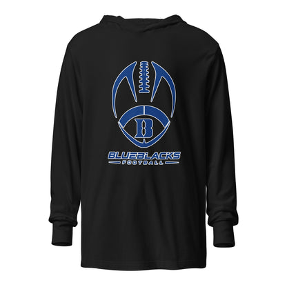 Performance | Hooded Long Sleeve T Shirt | Blueblacks Football Club | Emblem Logo