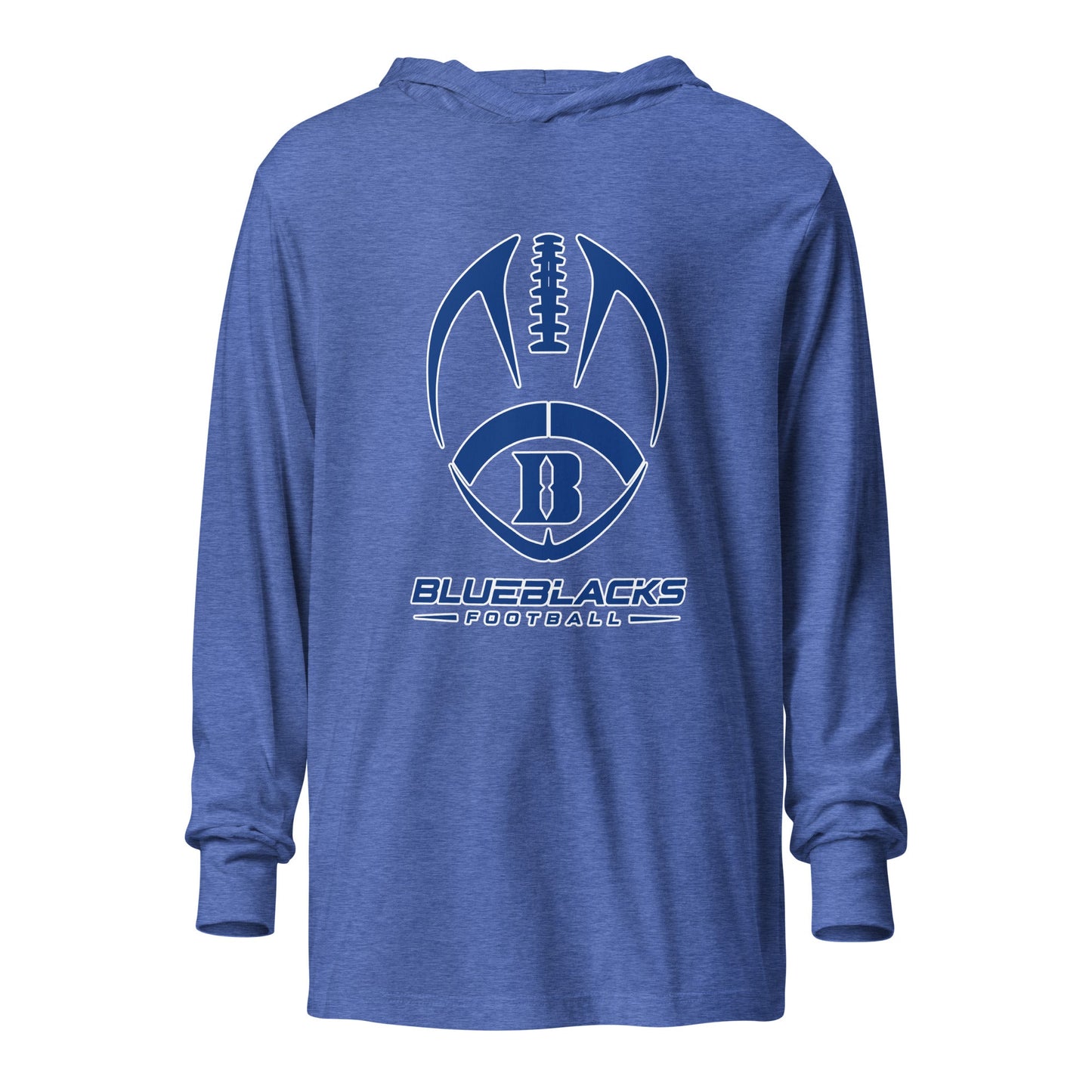 Performance | Hooded Long Sleeve T Shirt | Blueblacks Football Club | Emblem Logo