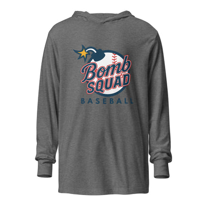 Performance | Hooded Long Sleeve T Shirt | Bomb Squad Baseball | Alt Logo