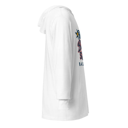 Performance | Hooded Long Sleeve T Shirt | Bomb Squad Baseball | Alt Logo