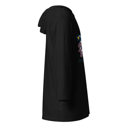 Performance | Hooded Long Sleeve T Shirt | Bomb Squad Baseball | Alt Logo