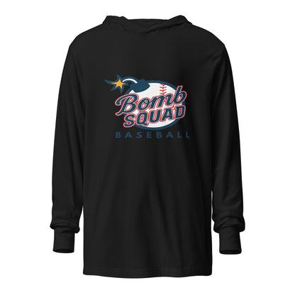 Performance | Hooded Long Sleeve T Shirt | Bomb Squad Baseball | Alt Logo