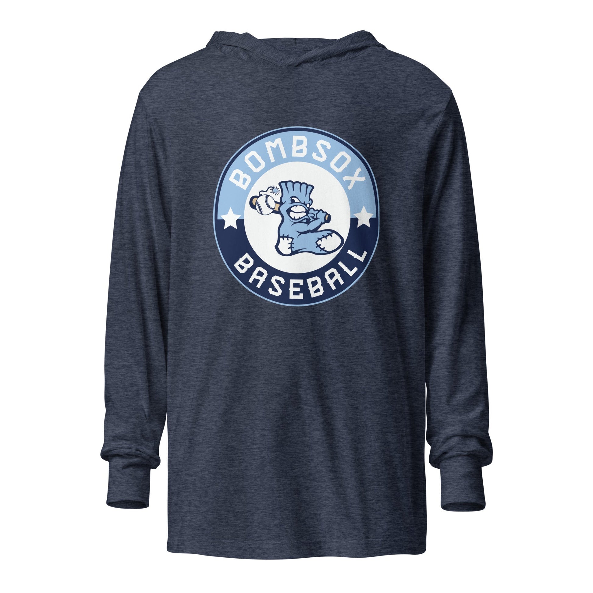 Performance | Hooded Long Sleeve T Shirt | BombSox Baseball | Badge Logo