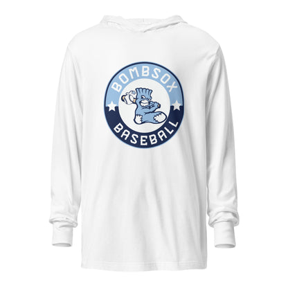 Performance | Hooded Long Sleeve T Shirt | BombSox Baseball | Badge Logo