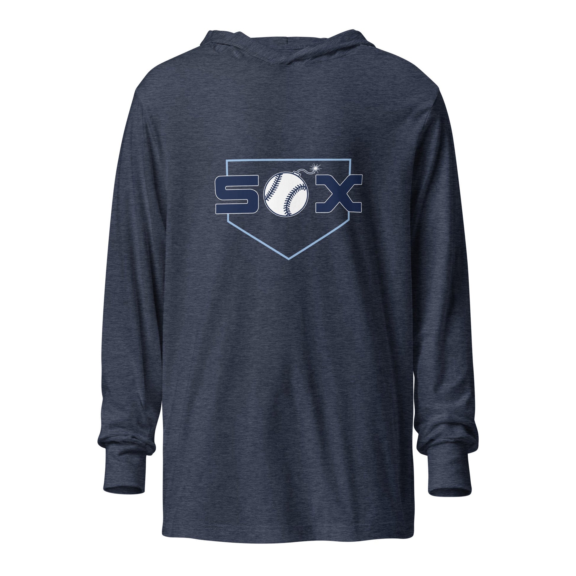 Performance | Hooded Long Sleeve T Shirt | BombSox Baseball | Crest Logo