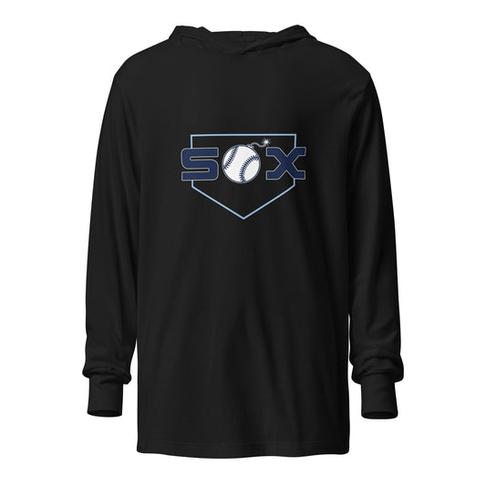 Performance | Hooded Long Sleeve T Shirt | BombSox Baseball | Crest Logo