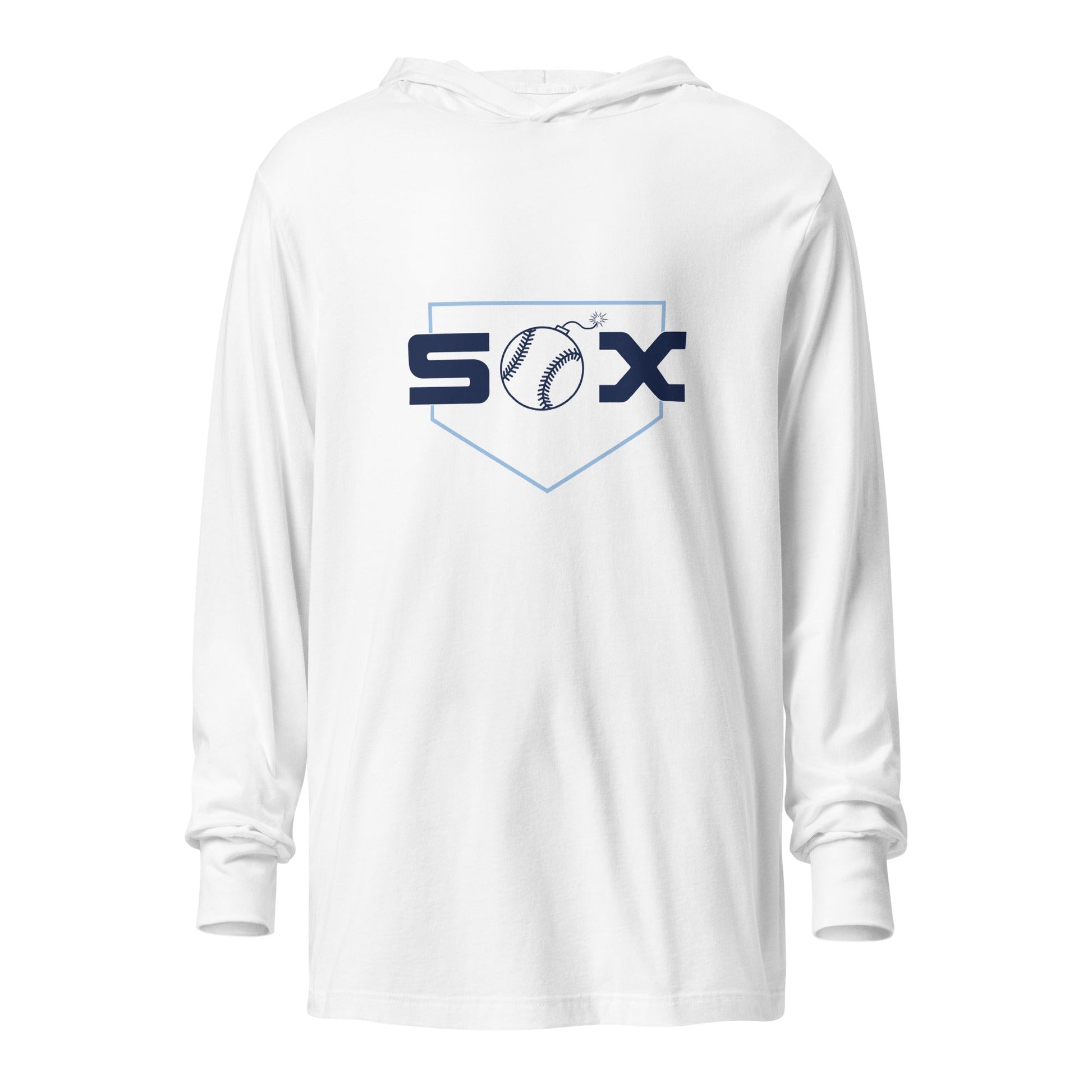 Performance | Hooded Long Sleeve T Shirt | BombSox Baseball | Crest Logo