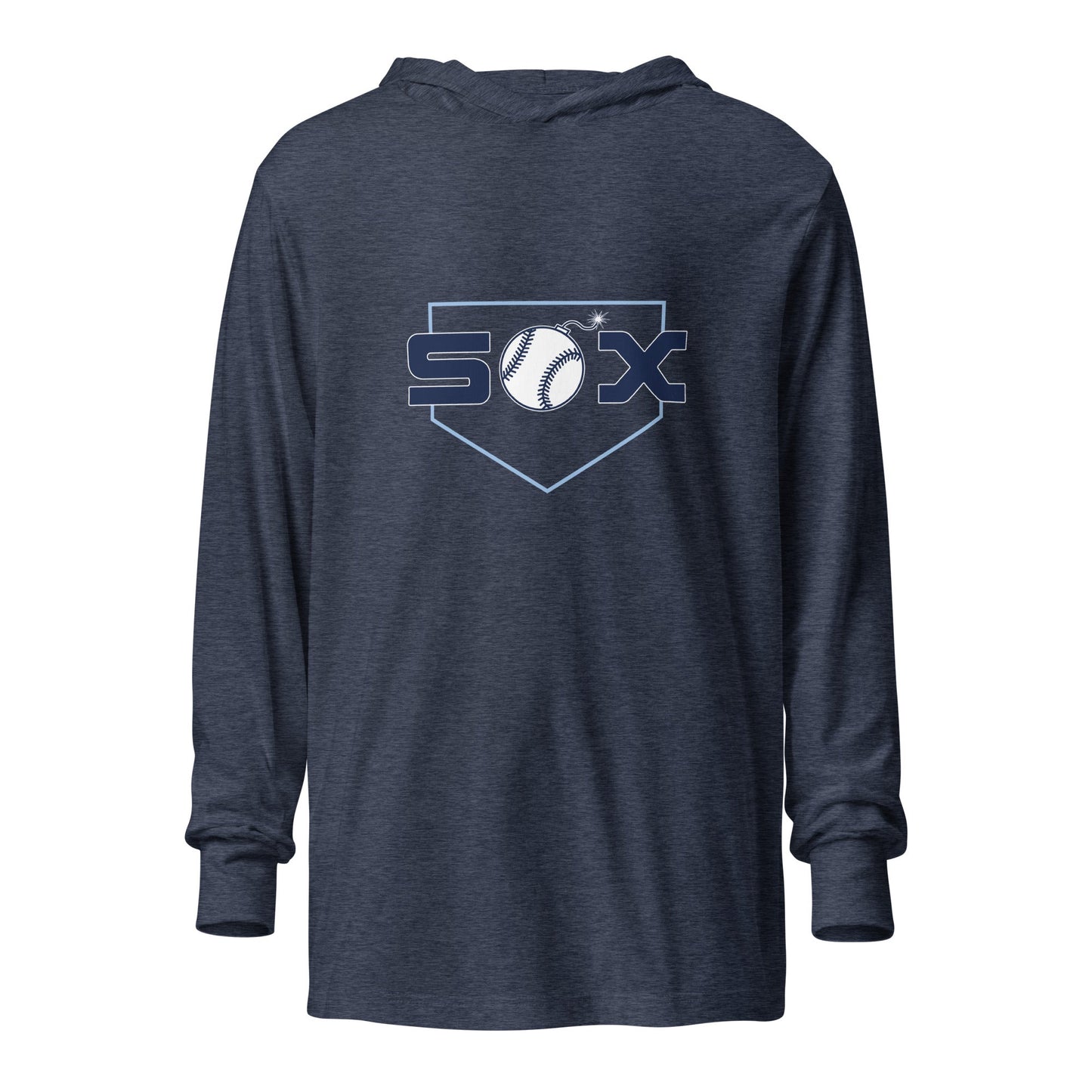 Performance | Hooded Long Sleeve T Shirt | BombSox Baseball | Crest Logo