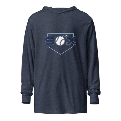 Performance | Hooded Long Sleeve T Shirt | BombSox Baseball | Crest Logo