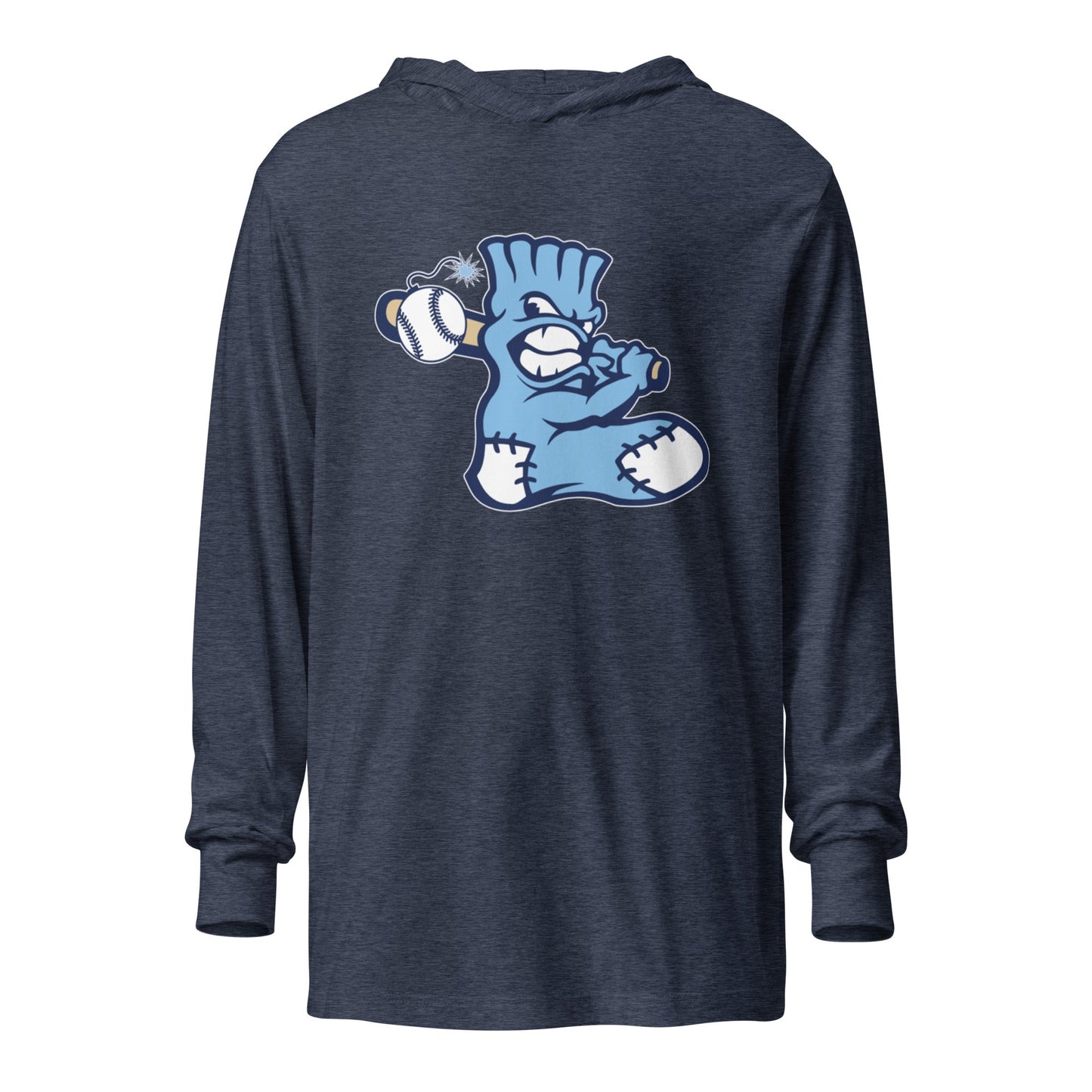 Performance | Hooded Long Sleeve T Shirt | BombSox Baseball | Mascot Logo